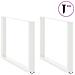Gambe Tavolo Pranzo A U 2 Pz Bianco 100x(72-73) Cm Acciaio - Foto miniatura 3