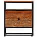 Comodino 40x30x50 Cm In Legno Massello Di Recupero E Acciaio - Foto miniatura 4