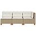 Divano da Giardino con Cuscini a 3 Posti Beige in Polyrattan - Foto miniatura 4
