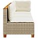 Divano da Giardino con Cuscini a 3 Posti Beige in Polyrattan - Foto miniatura 5