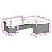 Set Divano Giardino 10 pz con Cuscini Grigio Chiaro Polyrattan - Foto miniatura 3