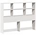 Letto Libreria senza Materasso Bianco 160x200 cm Legno Massello - Foto miniatura 6