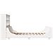 Letto Libreria senza Materasso Bianco 160x200 cm Legno Massello - Foto miniatura 7
