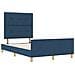Telaio letto  Blu 120x200 cm Tessuto - Foto miniatura 6