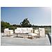 Set Salotto Da Giardino Con Tavolo E Pouf 5 Posti Nola Metallo Beige Chiaro - Foto miniatura 1