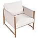 Set Salotto Da Giardino Con Tavolo E Pouf 5 Posti Nola Metallo Beige Chiaro - Foto miniatura 7