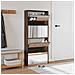 Scarpiera con Specchio a 4 Livelli Rovere Marrone 63x17x134 cm - Foto miniatura 3