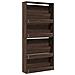 Scarpiera con Specchio a 4 Livelli Rovere Marrone 63x17x134 cm - Foto miniatura 8
