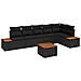 Set Divano da Giardino 7 pcs Nero 319 x 154 x 85 cm Poly Rattan - Foto miniatura 1