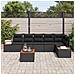 Set Divano da Giardino 7 pcs Nero 319 x 154 x 85 cm Poly Rattan - Foto miniatura 3