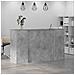 Banco Reception Grigio Cemento 180x50x103,5cm Legno Multistrato - Foto miniatura 4