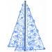 Albero di Natale con 240 LED Blu 180 cm Acrilico - Foto miniatura 4