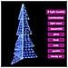 Albero di Natale con 240 LED Blu 180 cm Acrilico - Foto miniatura 7