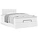 Struttura Letto Pouf con Materasso Bianco 120x200 cm Similpelle - Foto miniatura 4