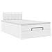 Struttura Letto Pouf con Materasso Bianco 120x200 cm Similpelle - Foto miniatura 6