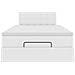 Struttura Letto Pouf con Materasso Bianco 120x200 cm Similpelle - Foto miniatura 7