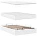 Struttura Letto Pouf con Materasso Bianco 120x200 cm Similpelle - Foto miniatura 8