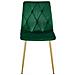 Sedia TYRA - Velluto verde scuro con gambe dorate x 3 - Foto miniatura 3