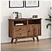 Credenza Naturale 100 x 30 x 68 cm Legno di teak solido - Foto miniatura 2