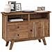 Credenza Naturale 100 x 30 x 68 cm Legno di teak solido - Foto miniatura 3