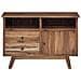 Credenza Naturale 100 x 30 x 68 cm Legno di teak solido - Foto miniatura 6