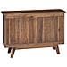 Credenza Naturale 100 x 30 x 68 cm Legno di teak solido - Foto miniatura 8