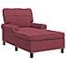 Chaise Lounge con cuscino Rosso Vino 91 x 157 x 91 cm Tessuto - Foto miniatura 1