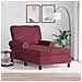 Chaise Lounge con cuscino Rosso Vino 91 x 157 x 91 cm Tessuto - Foto miniatura 2