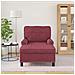 Chaise Lounge con cuscino Rosso Vino 91 x 157 x 91 cm Tessuto - Foto miniatura 3