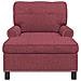 Chaise Lounge con cuscino Rosso Vino 91 x 157 x 91 cm Tessuto - Foto miniatura 4