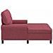 Chaise Lounge con cuscino Rosso Vino 91 x 157 x 91 cm Tessuto - Foto miniatura 5