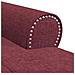 Chaise Lounge con cuscino Rosso Vino 91 x 157 x 91 cm Tessuto - Foto miniatura 8