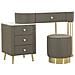 Consolle Trucco Vkh20-grigio-legno-120x40x75 Cm - Foto miniatura 1