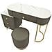 Consolle Trucco Vkh20-grigio-legno-120x40x75 Cm - Foto miniatura 4