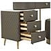 Consolle Trucco Vkh20-grigio-legno-120x40x75 Cm - Foto miniatura 5