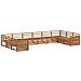 Set divani 10 pcs Naturale Legno di Acacia Massello - Foto miniatura 1