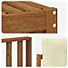 Set divani 8 pcs Naturale e Crema Legno di Acacia Massello - Foto miniatura 6