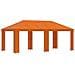 Gazebo da giardino 6 x 3 m Arancione Poliestere e Acciaio 190 - Foto miniatura 1
