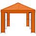 Gazebo da giardino 6 x 3 m Arancione Poliestere e Acciaio 190 - Foto miniatura 4
