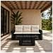 Set Divano da Giardino 4 pz Nero e Bianco Crema polyrattan - Foto miniatura 8