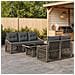 Set Divano da Giardino 6 pz Grigio e Grigio Scuro polyrattan - Foto miniatura 7