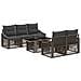 Set Divano da Giardino 6 pz Grigio e Grigio Scuro polyrattan - Foto miniatura 1