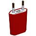 Alimentatore Spina Con Porta Usb - Rosso - Caricabatterie Universale - Foto miniatura 1
