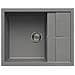 Lavello Unico 125 Granitek 65x50 cm 1 vasca con gocciolatoio Colore Grigio Cemento 48 - Foto miniatura 1
