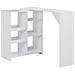 Tavolo da Bar con Scaffale Mobile Bianco 138x39x110 cm - Foto miniatura 1