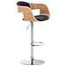 Sgabello rétro Kingston con Braccioli - Sgabello Bar Girevole 360° in Tessuto e Legno I Sgabello Alto Bancone Regolabile 63 - 77 cm Natura / Grigio Scuro - Foto miniatura 1
