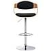 Sgabello rétro Kingston con Braccioli - Sgabello Bar Girevole 360° in Tessuto e Legno I Sgabello Alto Bancone Regolabile 63 - 77 cm Natura / Grigio Scuro - Foto miniatura 2