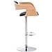 Sgabello rétro Kingston con Braccioli - Sgabello Bar Girevole 360° in Tessuto e Legno I Sgabello Alto Bancone Regolabile 63 - 77 cm Natura / Grigio Scuro - Foto miniatura 3