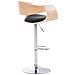 Sgabello rétro Kingston con Braccioli - Sgabello Bar Girevole 360° in Tessuto e Legno I Sgabello Alto Bancone Regolabile 63 - 77 cm Natura / Grigio Scuro - Foto miniatura 4