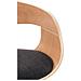 Sgabello rétro Kingston con Braccioli - Sgabello Bar Girevole 360° in Tessuto e Legno I Sgabello Alto Bancone Regolabile 63 - 77 cm Natura / Grigio Scuro - Foto miniatura 5